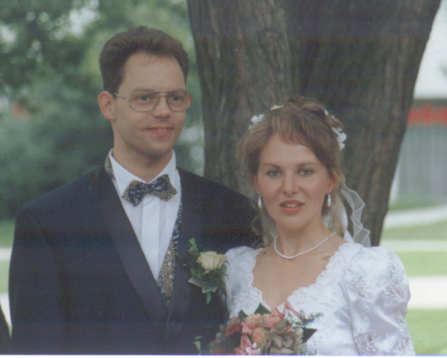 Uli und Astrid an ihrem Hochzeitstag